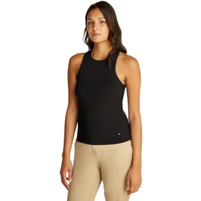 Afbeelding van Tommy Hilfiger SLIM TANK Top, Dames, Maat: XS, Black