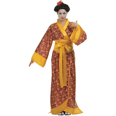 Afbeelding van Widmann Geisha Kostuum Kyoto Dame Vrouw Geel Small Carnavalskleding Verkleedkleding