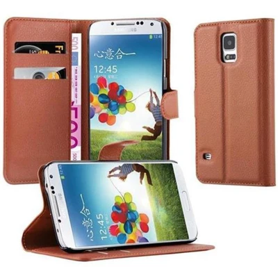 Afbeelding van Cadorabo Hoesje geschikt voor Samsung Galaxy S5 / NEO in CHOCOLADE BRUIN Beschermhoes Cover magnetische sluiting