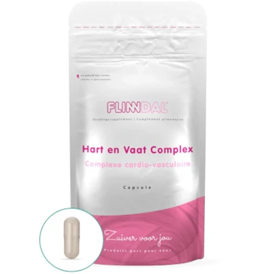 Afbeelding van hart en Vaat Complex 30 Capsules De complete formule voor bloedvaten Flinndal