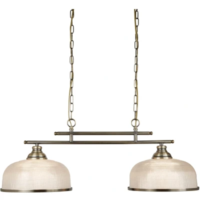 Afbeelding van Searchlight Hanglamp Bistro II 2 lamps messing