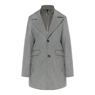 Afbeelding van DREIMASTER Klassiek Heren Overgangsjas Gemaakt Van Wolmix XXL / Grijs Melange 77% Polyester 15% Wol 5% Polyacryl 3% Viscose