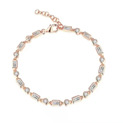 Afbeelding van Mix Baguette Bangle Bracelet Gold 18K