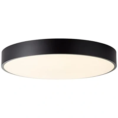 Afbeelding van Leen Bakker Brilliant Plafondlamp Slimline LED Zwart 49cm Plafondlampen Kunststof