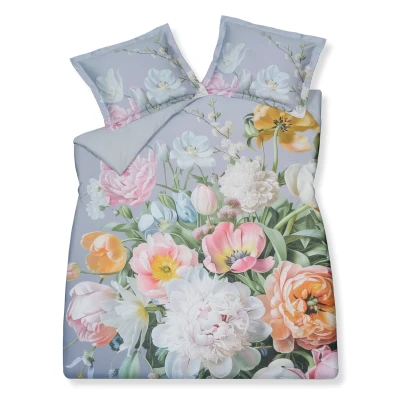 Afbeelding van Vandyck Fleur Festive Dekbedovertrekset Lavender Blue 1 persoons (140x200/220 + Sloop)