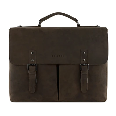 Afbeelding van bugatti LUCA WITH FLAP Aktetas, Heren, Maat: One Size, Braun