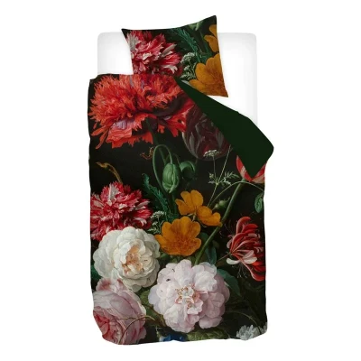 Afbeelding van Snoozing Rozen Flanel Dekbedovertrek Eenpersoons 140x200/220 cm Multi kleur