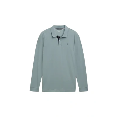 Afbeelding van TOM TAILOR Basic Piqué poloshirt voor heren, 27475 Grijs Mint, S