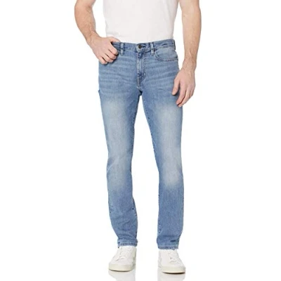 Afbeelding van Amazon Essentials Men&#039;s Hoge spijkerbroek met stretch en slanke pasvorm, Lichte wassing, 34W / 33L
