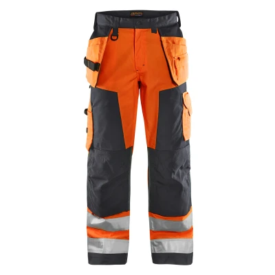 Afbeelding van Blaklader Werkbroek High Vis 1568 1811 Oranje/Medium Grijs C64