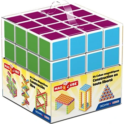 Afbeelding van Geomag Magicube Free Building Constructiespeelgoed, 64 Magnetische Dobbelstenen Voor Constructies