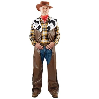 Afbeelding van Fun Shack Cowboy kostuum voor volwassenen, cowboykostuum heren, cowboykostuum, eenheidsmaat, Bruin, one size