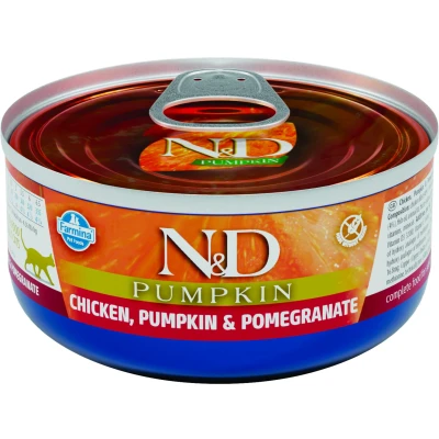 Afbeelding van N&amp;D Pumpkin natvoeding voor de kat Kip 80 gr. per 24 stuks