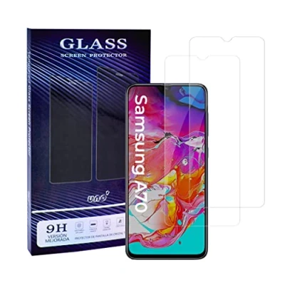 Afbeelding van UNO&#039; displaybeschermfolie van gehard glas, compatibel met Samsung Galaxy A70, ultradun, zonder luchtbellen, 9H, krasbestendig, geschikt voor A70