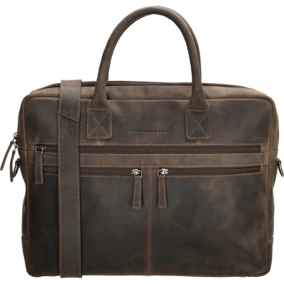 Afbeelding van Hide &amp; Stitches Idaho Enchant Laptoptas donkerbruin