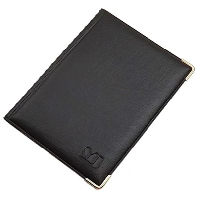 Afbeelding van myledershop Exclusieve ID kaarthouder / creditcardhouder met beschermende hoeken van metaal 10 vakken MJ Design Germany zwart Made in EU, 4/zwart, Eén maat