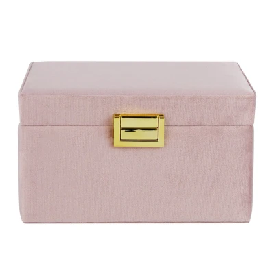 Afbeelding van Oliva&quot;;s Sieradendoos Juwelendoos Sieradenhouder Velvet fluweel Roze