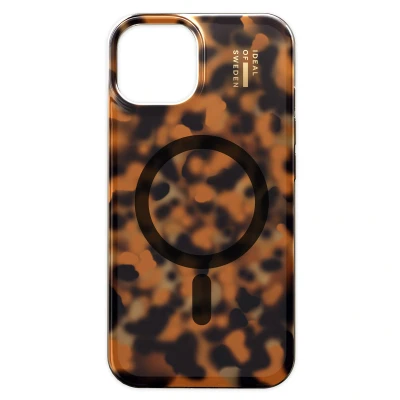Afbeelding van Apple iPhone 15 MagSafe Hoesje Kunststof iDeal of Sweden Backcover/Hardcase Tortoise Telefoonhoesje