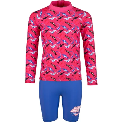 Afbeelding van BECO ocean dinos rashguard suit voor kinderen roze maat 110