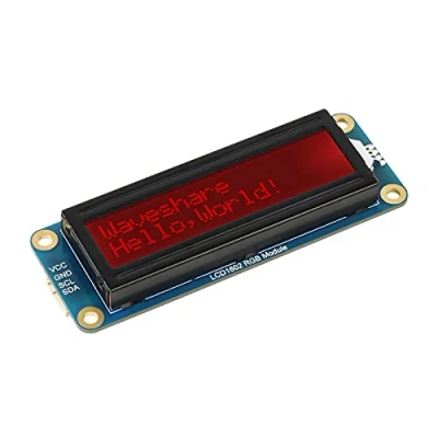 Afbeelding van 1602 LCD display module 16x2 tekens achtergrondverlichting RGB 16M kleuren, compatibel 3.3V/5V, bus I2C, voor Raspberry Pi/Pi Pico, Jetson Nano, Arduino