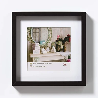 Afbeelding van walther design fotolijst zwart 30 x cm met passe partout, Stockholm houten lijst EA339B