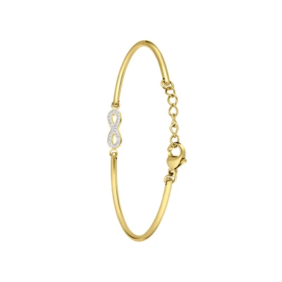 Afbeelding van Lucardi Unendliches Armband goldcoloured, Dames, Maat: One Size, Gold coloured