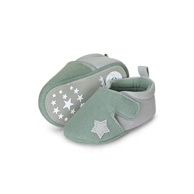 Afbeelding van Sterntaler Uniseks baby kruipschoen platte slipper, groen, 18 EU, EU