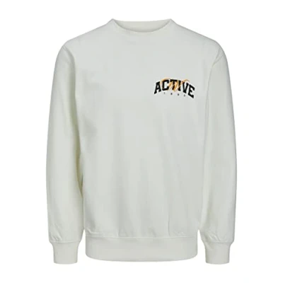 Afbeelding van JACK &amp; JONES Heren JORBRINK Studio Sweat Crew Neck Sweatshirt, cloud dancer, XL, XL