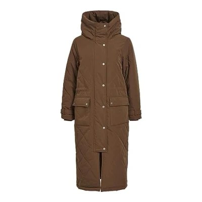 Afbeelding van Object Objkatie LONG COAT Winterjas, Dames, Maat: 40, Dark earth