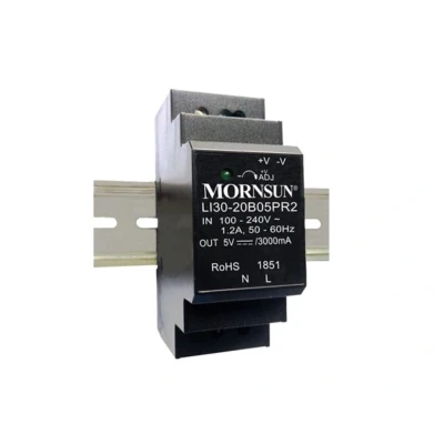 Afbeelding van Mornsun Industriële voeding op DIN rail enkele uitgang 30 W 24 V 1.5 A