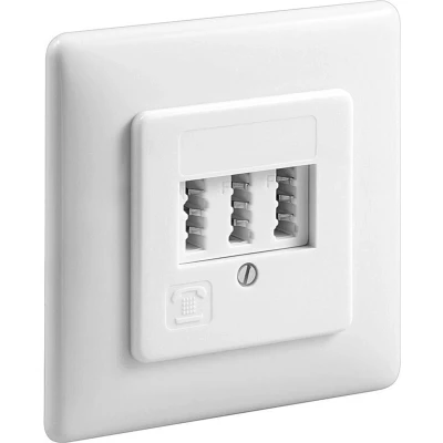Afbeelding van Goobay 3x TAE NFF Wall Plate, Flush Mount