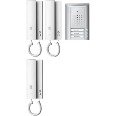 Afbeelding van Ritto by Schneider Entravox Complete set voor Deurintercom Kabelgebonden Driegezinswoning Zilver