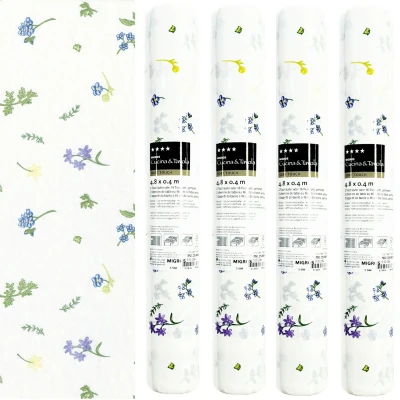 Afbeelding van 3 IN 1 ROL Tafelloper en Placemats Airlaid Zomerbloemen 40 x 480 cm 4 Rollen