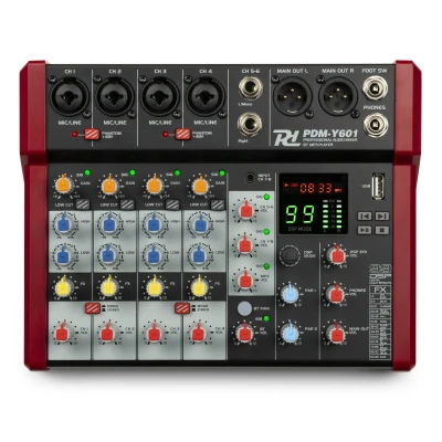 Afbeelding van Power Dynamics PDM Y601 mixer 6 kanaals mengpaneel met Bluetooth