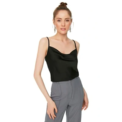Afbeelding van Trendyol TWOSS19BB0161 Volwassenen Vrouwen Single pack Zwart 34