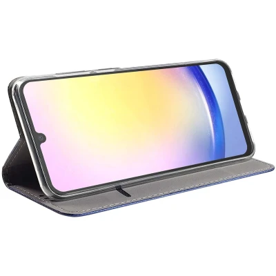 Afbeelding van Jaym, Folio hoesje Geschikt voor Samsung Galaxy A25 5G magnetische functie standaard, Blauw