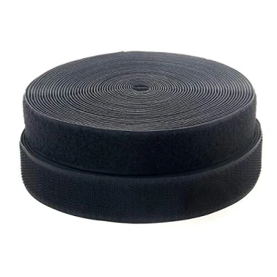 Afbeelding van TUKA 12 meter x 50mm Klittenband Vastnaaien (12 m Haakband &amp; lusband), Extra Sterke Klittenbandsluiting, 50 mm Brede Haak Lus Band, Niet Klevend om op te Naaien, Zwart, TKB5034 Black