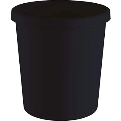 Afbeelding van helit H6405895 prullenbak &quot;the green german&quot;, 18 liter, van gerecyclede kunststof Blue Engel gecertificeerd, antraciet zwart, 1 stuk
