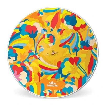 Afbeelding van Evans Beatles Basdrumkop Geel Submarine Resonant Bass Drumhead Pepperland Woods, 20&quot;