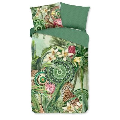Afbeelding van Dekbedovertrek HIP Abhita Green Satijn 140 x 200 / 220 cm 1 Persoons