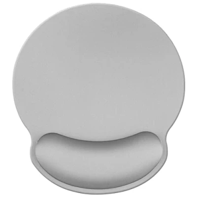 Afbeelding van Muismat met polssteun, Jahosin ergonomische palmsteun, puur zwart, comfortabele anti slip pad van traagschuim voor computer en kantoor 25 x 23 cm GreyJ