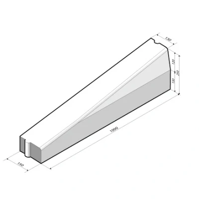 Afbeelding van Kijlstra Inritverloopband 13/15x25 rechts (DR) Grijs