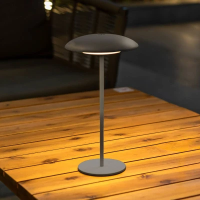 Afbeelding van Newgarden Sardinia LED oplaadbare lamp IP44 antraciet 30