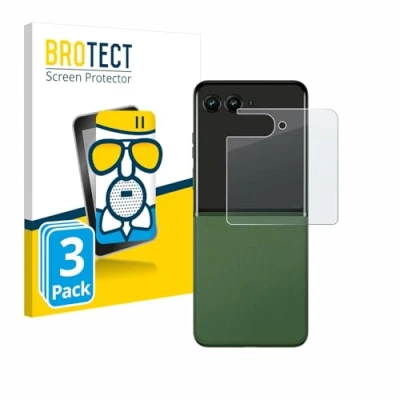Afbeelding van BROTECT Screenprotector voor Motorola Razr 50 (Achterdisplay) Folie Beschermfolie Beschermglas matte (3 Stuks)