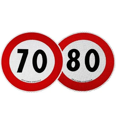 Afbeelding van 4R Quattroerre.it Snelheidsbegrenzingsteken 70 en 80 km/u, EU goedgekeurd