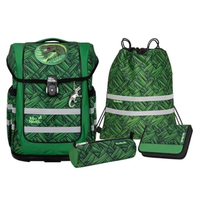 Afbeelding van McNeill Schooltas Ergo Compacto Schoolbag Set 5 delig Wow Groene