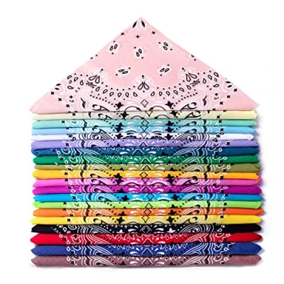 Afbeelding van BANDANA Stuks 20 Veelkleurig Paisley Motief 100% Katoen Superieure Dikte Exclusieve Kleuren