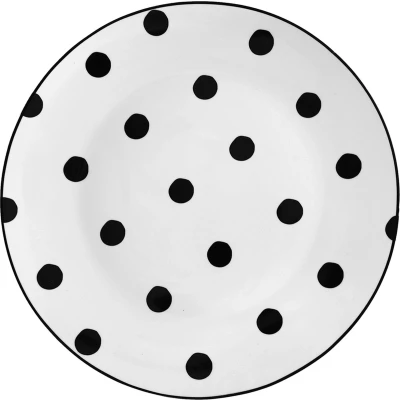 Afbeelding van Clayre &amp; Eef Witte Groot bord Ø 26*2 cm BDFP