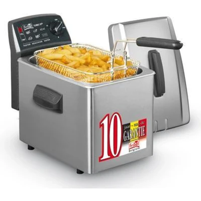 Afbeelding van friteuse Turbo 4L Inox met stofdeksel