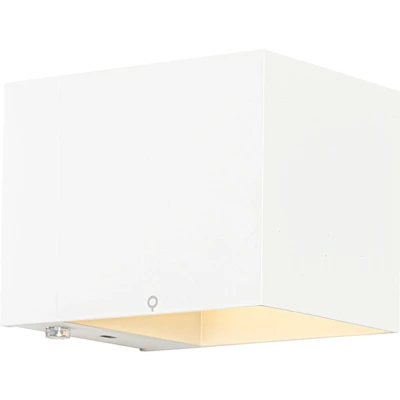 Afbeelding van QAZQA Wandlamp wit incl. LED en touch dimmer oplaadbaar Joris